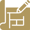 Architectural plan design icon